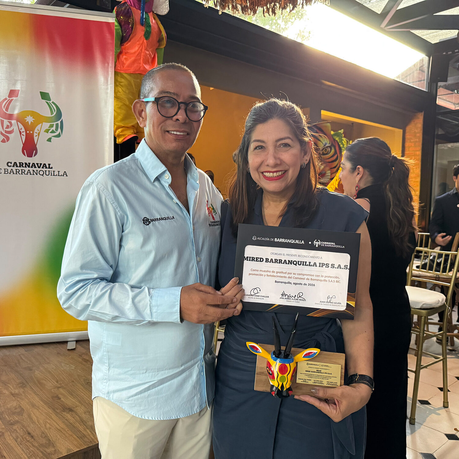 MiRed IPS durante entrega de reconocimiento de Carnaval de Barranquilla