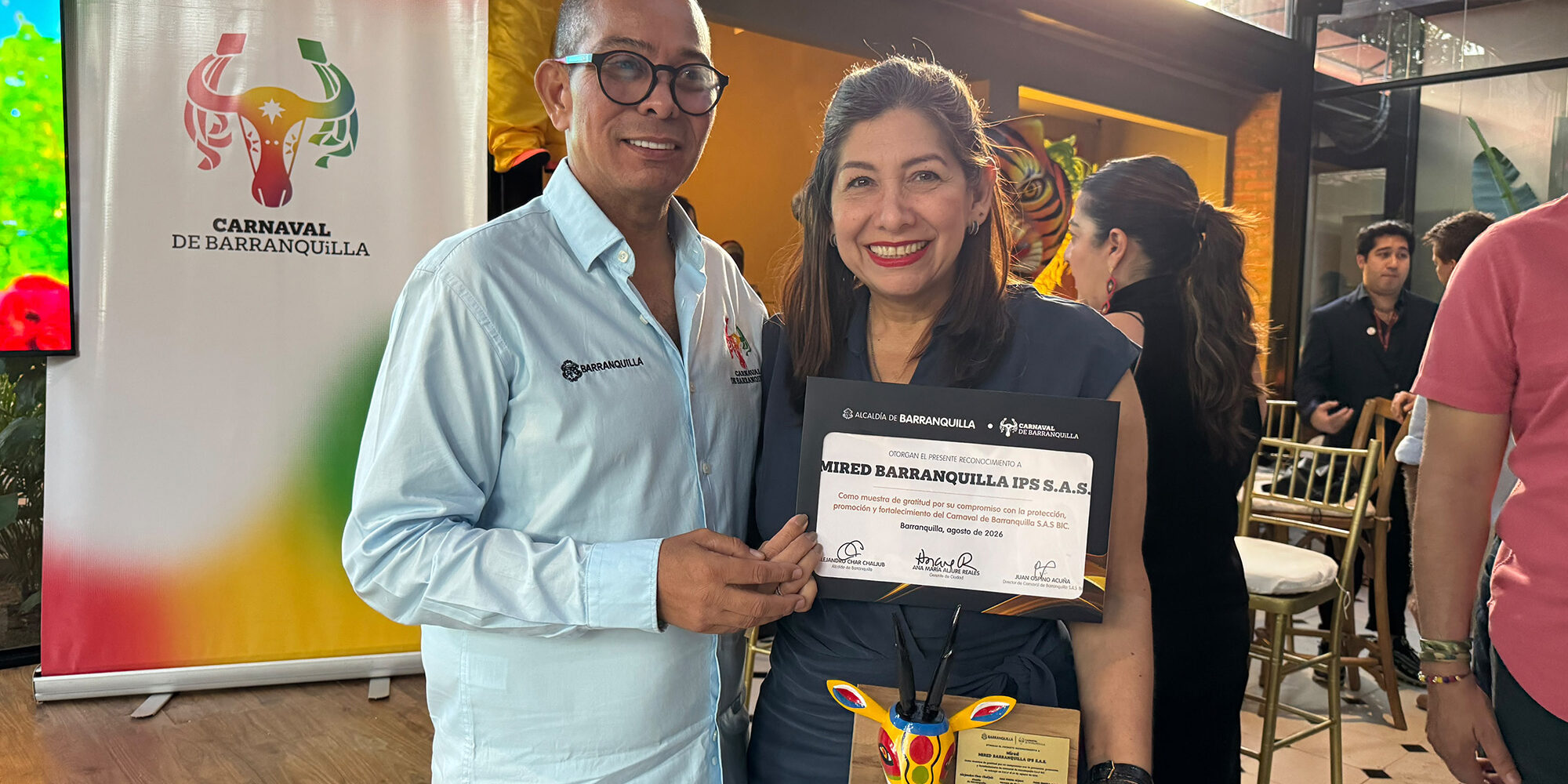 MiRed IPS durante entrega de reconocimiento de Carnaval de Barranquilla